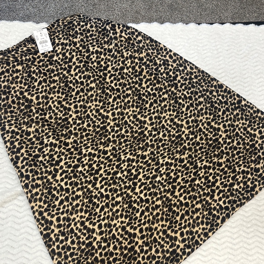 J. Crew Leopard Print A-line Women's Skirt